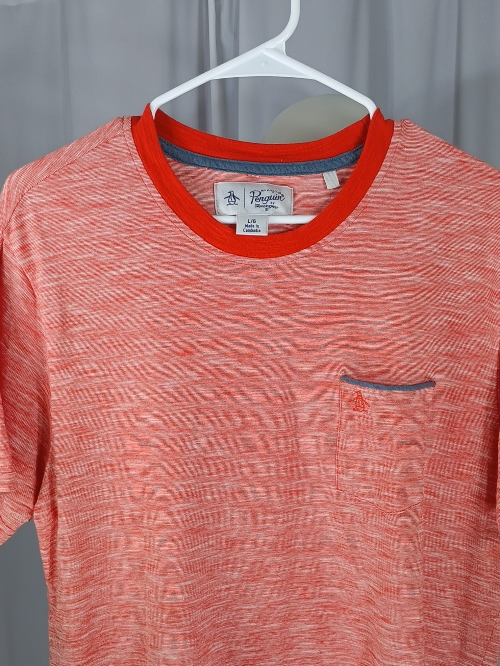 Original Penguin Heathered orange Short-Sleeve Pocket Tee